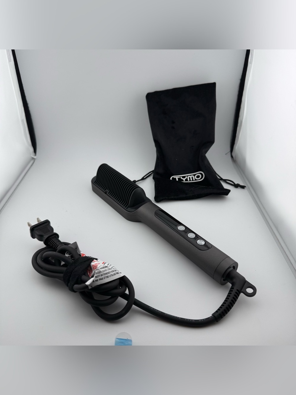 TYMO RING Hair Straightener Comb, Matte Black Pre-owned. Tested. Works